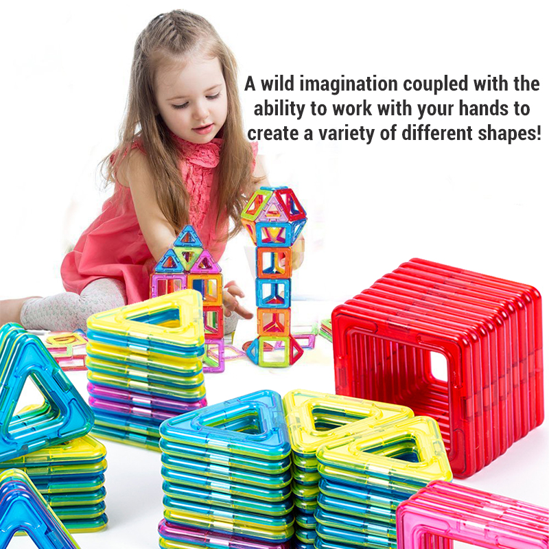 Kids Education Design - 30-168PCS Big Size Magnetic Toys DIY