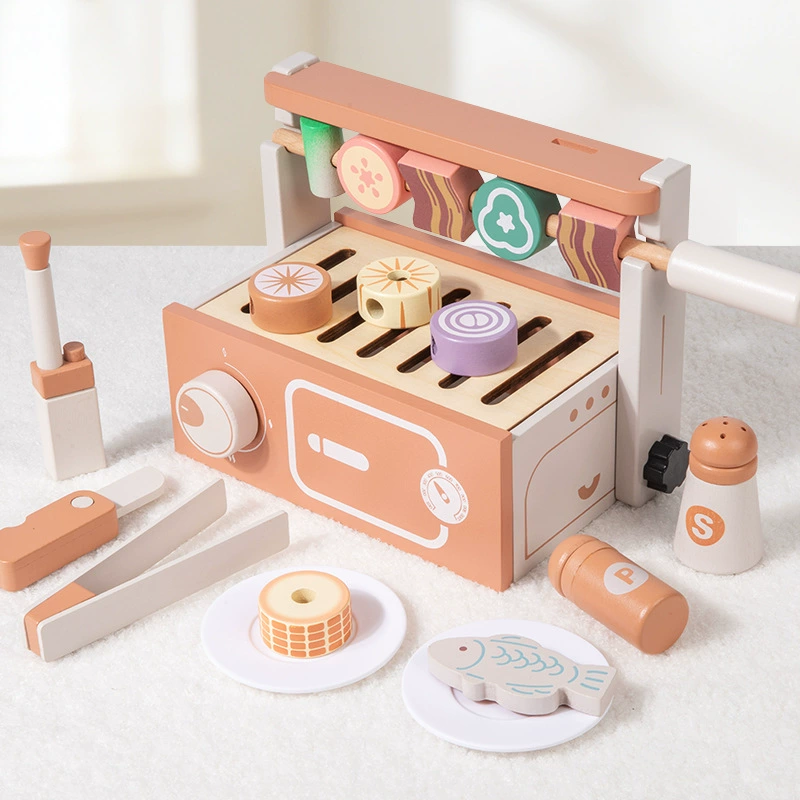 Wooden Pretend Play BBQ Grill  - Kids Without Education reseña y precio