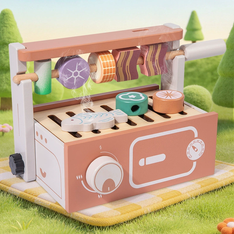Wooden Pretend Play BBQ Grill  - Kids Without Education reseña y precio