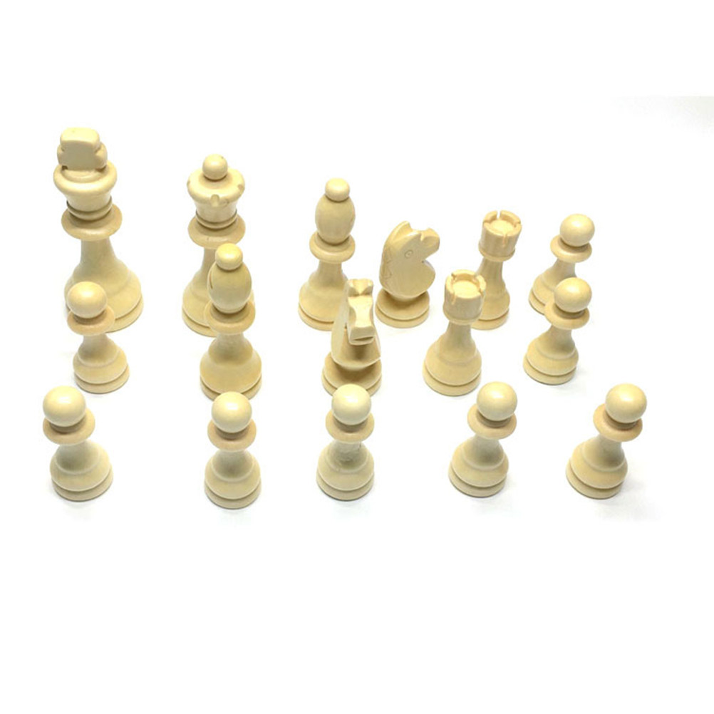32Pcs Wooden Chess Pieces Set  - Kids Educational Game 2 reseña y precio