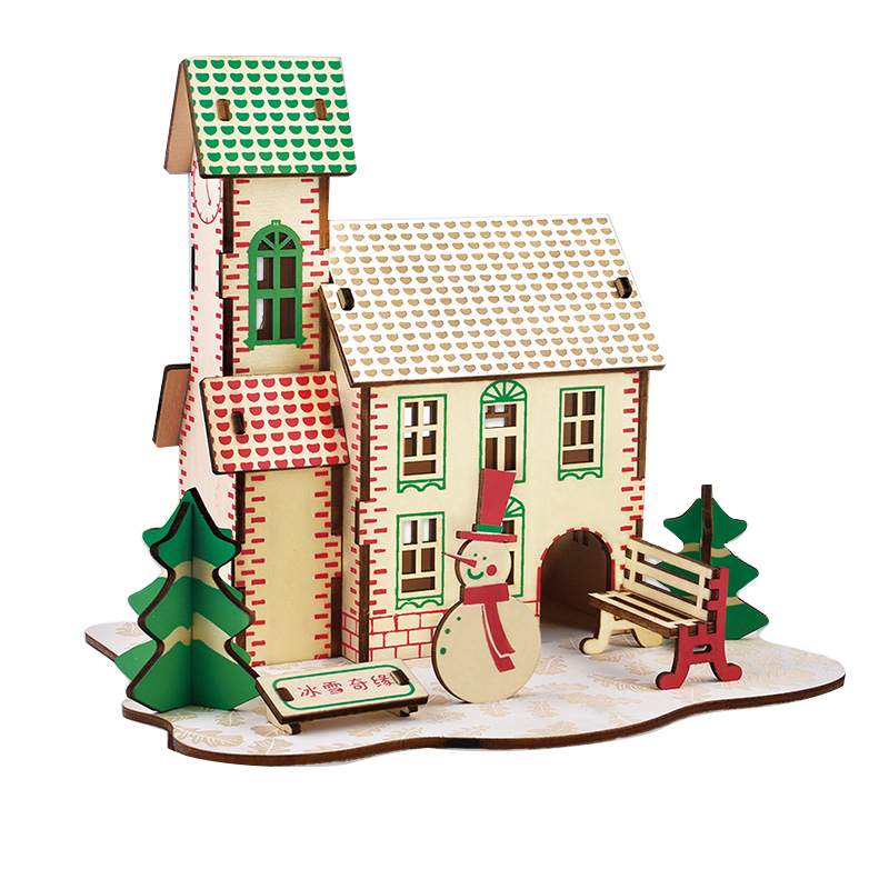 3D Jigsaw Wood Puzzle Building - Kids Without Education reseña y precio