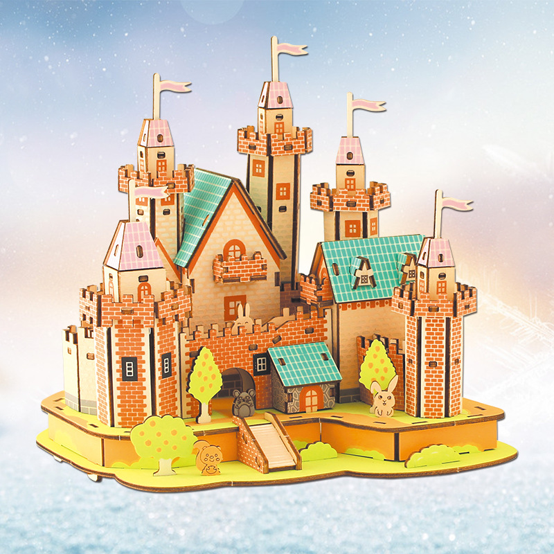 3D Jigsaw Wood Puzzle Building - Kids Without Education reseña y precio