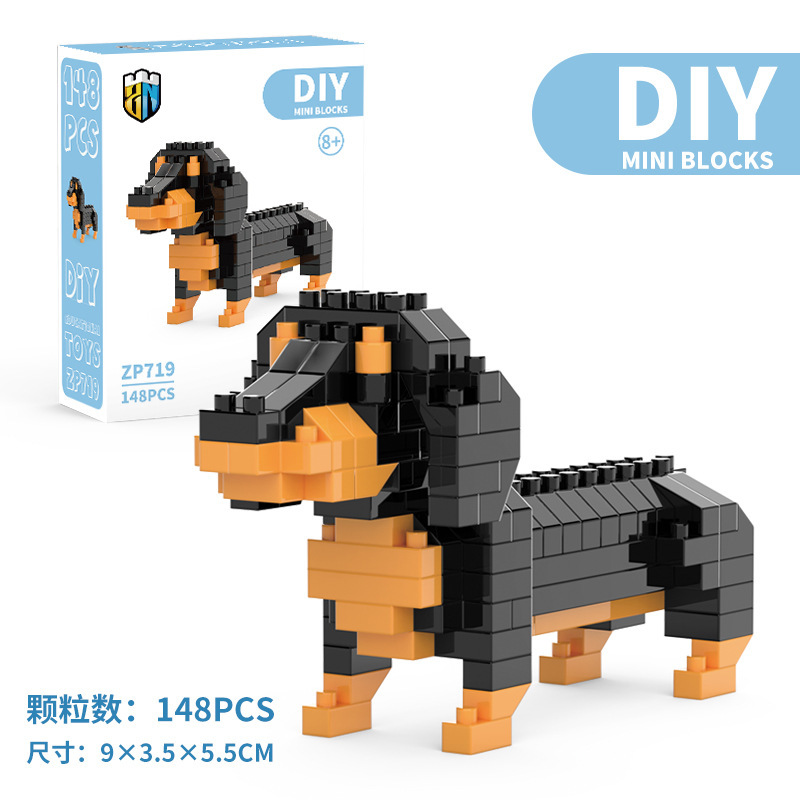 Mini Dachshund Dog Building Bl - Kids Education Design reseña y precio
