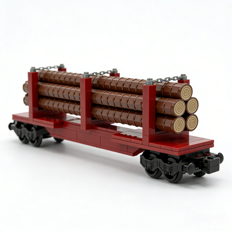 224pcs MOC Skeleton Log Train  - Kids Education Login reseña y precio