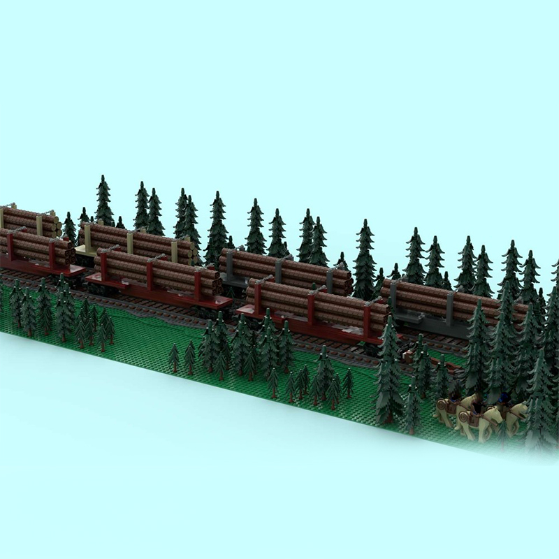 224pcs MOC Skeleton Log Train  - Kids Education Login reseña y precio