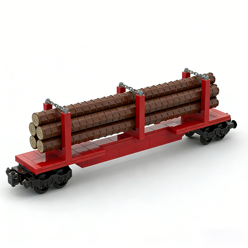 224pcs MOC Skeleton Log Train  - Kids Education Login reseña y precio
