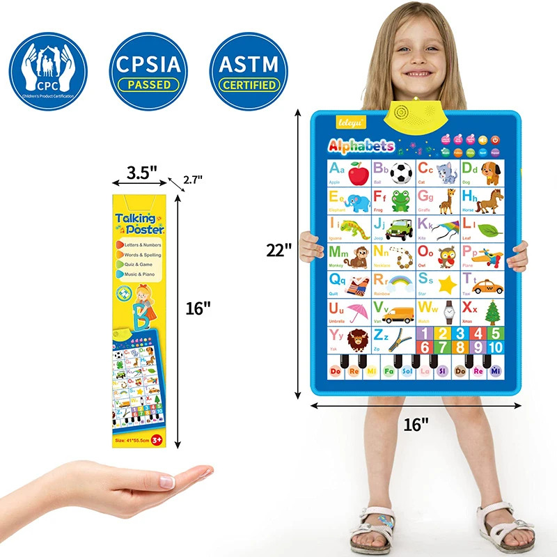 Electronic English Alphabet Wa - Kids Educational Poster reseña y precio