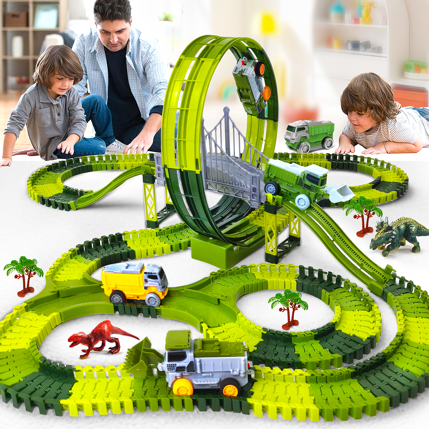 Dinosaur Toy Race Track Featur - Kids Education Things reseña y precio
