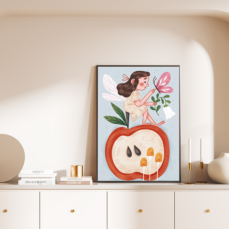 Floral Alphabet Education Kid  - Kids Educational Poster reseña y precio