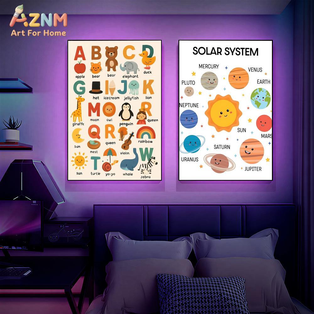 AZNM Kids Educational Canvas W - Kids Educational Poster reseña y precio