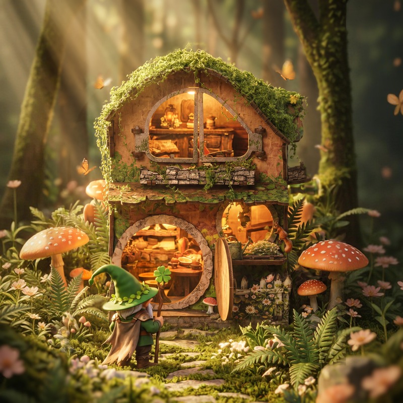 Green Vine Covered Cottage 3D  - Kids Without Education reseña y precio