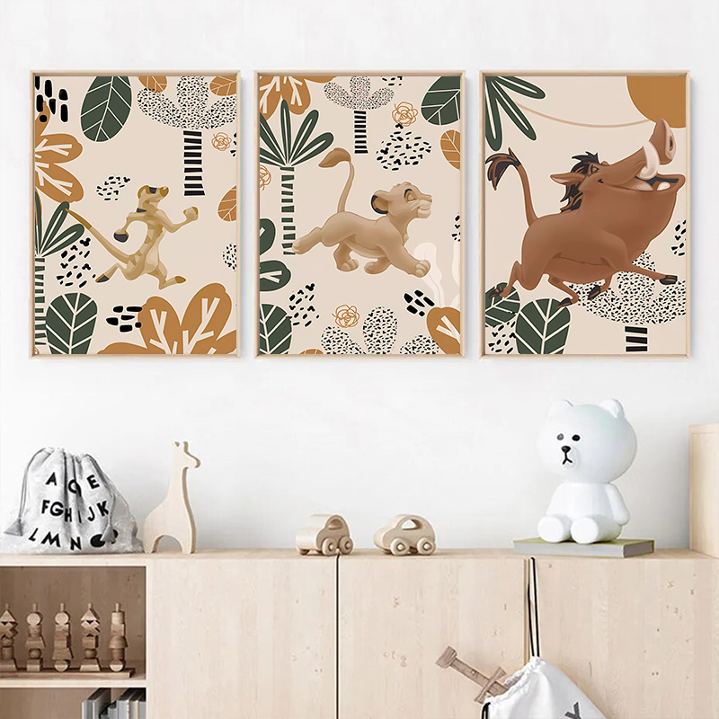 Kid Lion King Boho Posters and - Kids Educational Poster reseña y precio