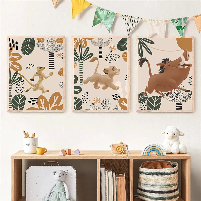 Kid Lion King Boho Posters and - Kids Educational Poster reseña y precio