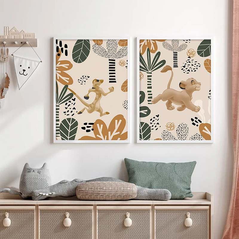 Kid Lion King Boho Posters and - Kids Educational Poster reseña y precio