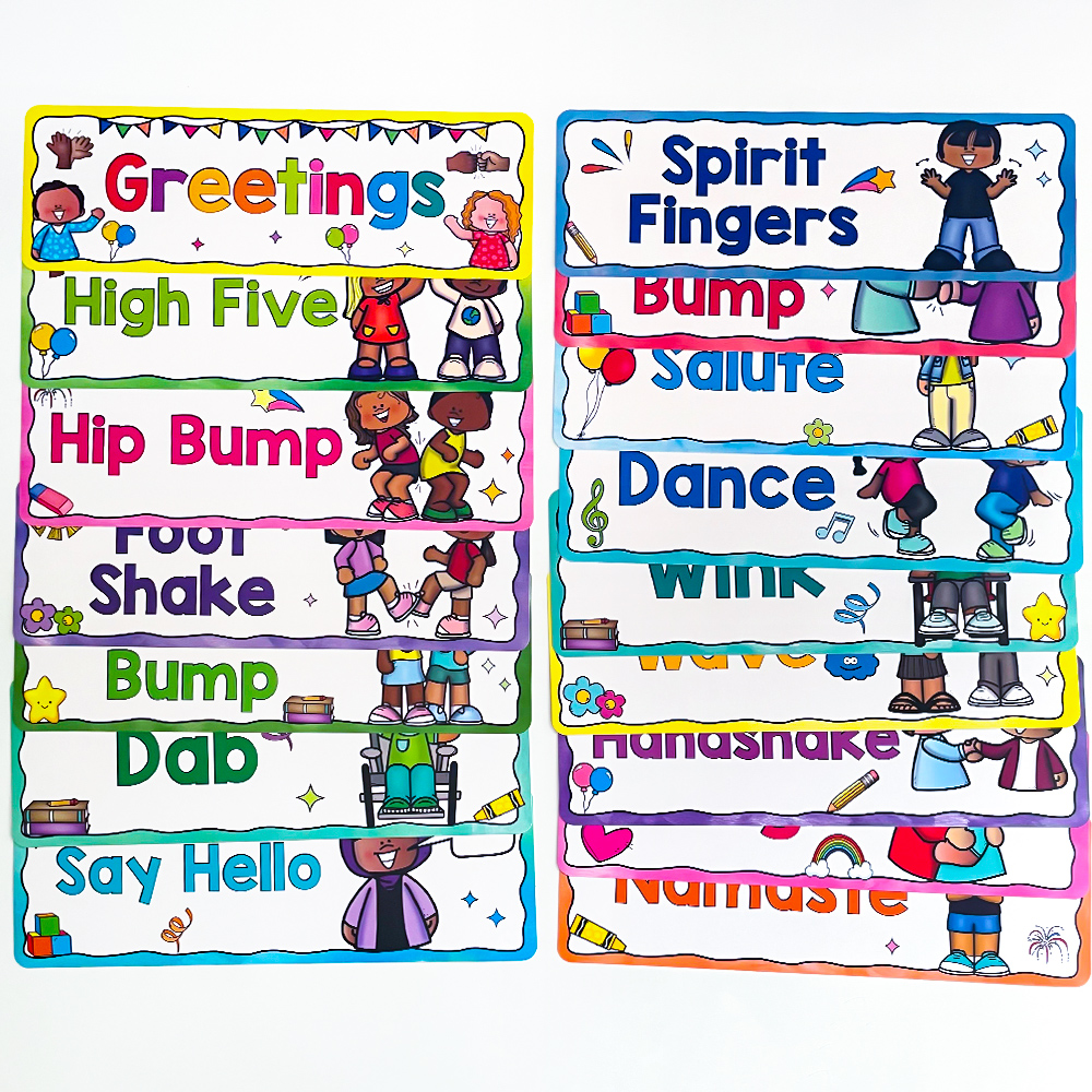 Common Greetings Educational C - Kids Educational Poster reseña y precio