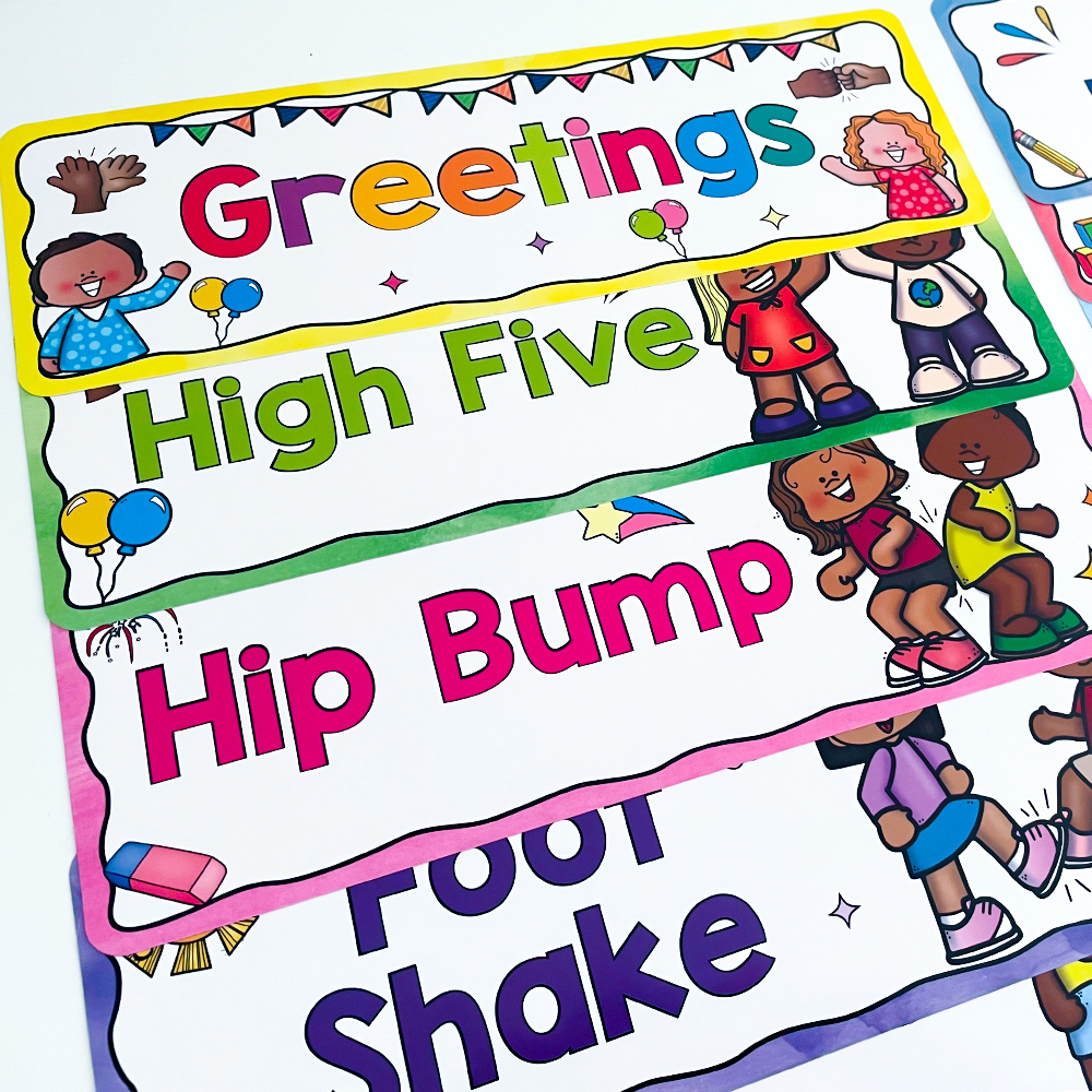 Common Greetings Educational C - Kids Educational Poster reseña y precio