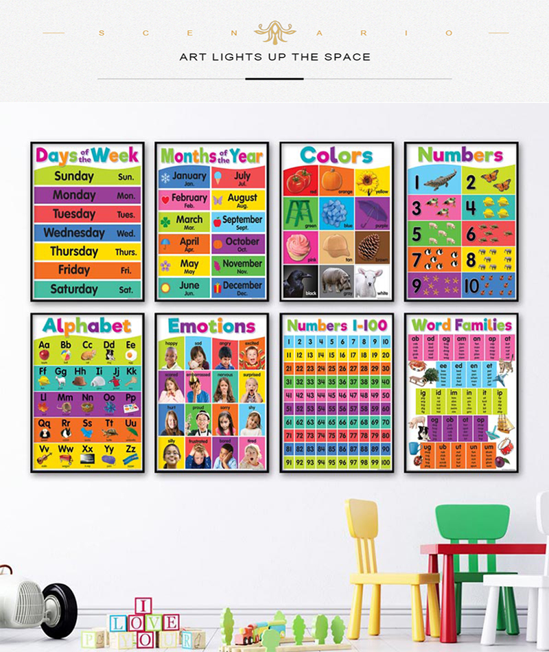 Poster Kindergarten Children L - Kids Educational Poster reseña y precio