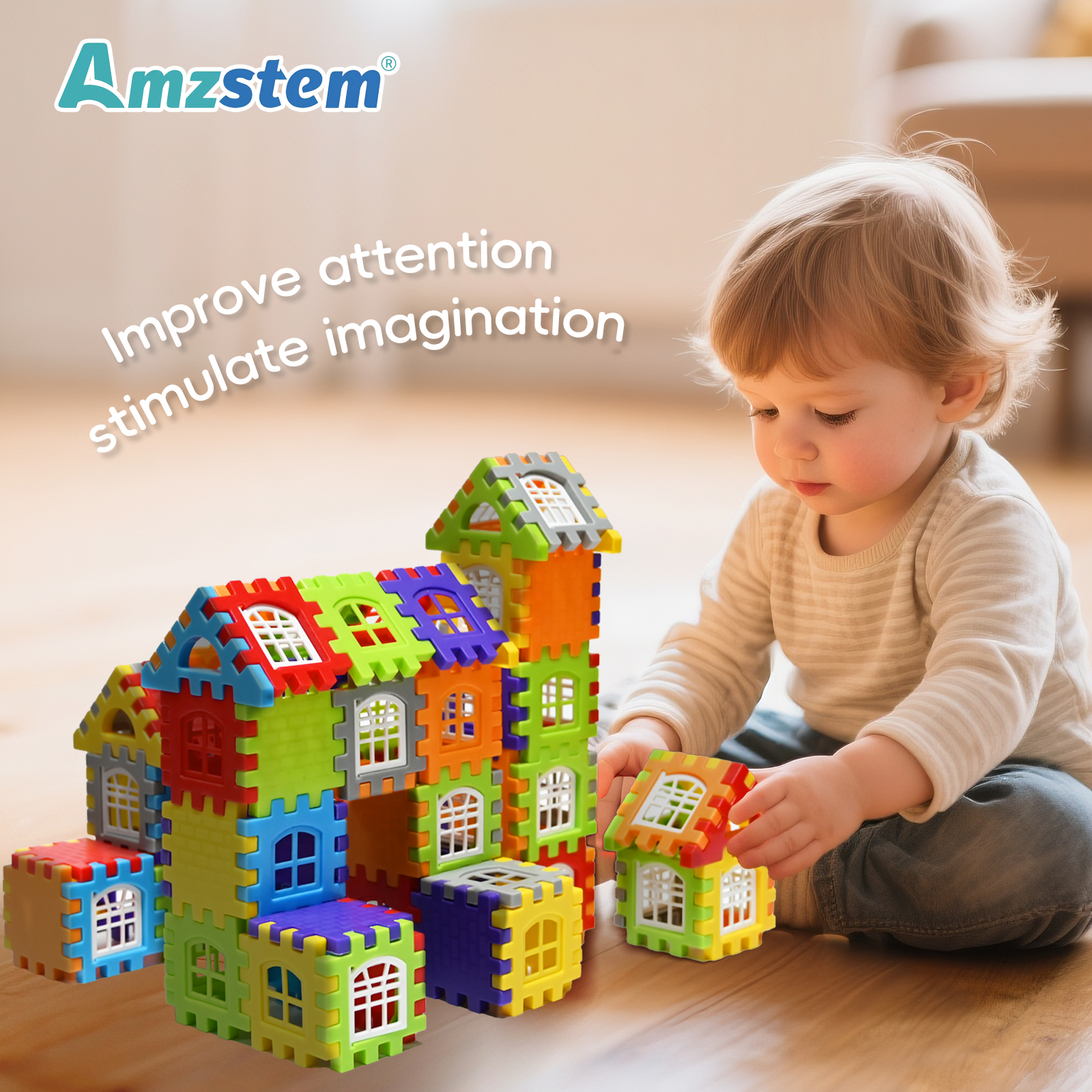 140-25PCS Large House Building - Kids Education Design reseña y precio