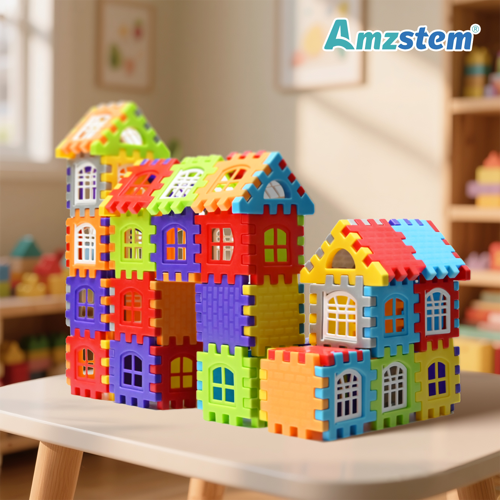 140-25PCS Large House Building - Kids Education Design reseña y precio